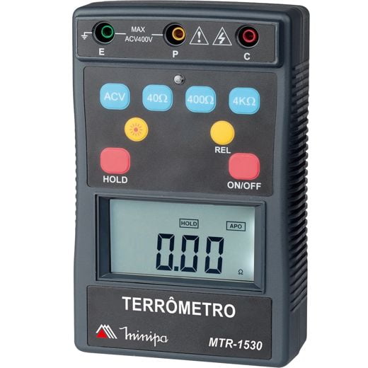 Terrômetro 4 K&#937; CAT IV Minipa - MTR-1530