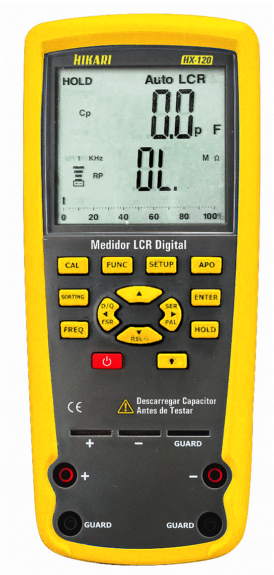 Medidor de LCR Digital Portátil - R/C/L/D/Q - IP67 (a prova dágua e poeira) - Hikari - HX-120