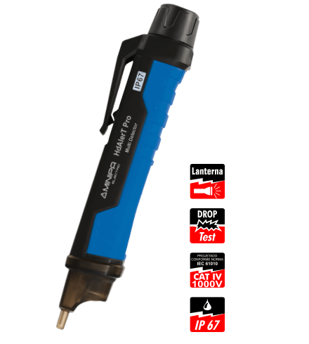 Detector de Tensão s/ Contato (24 a 1000 VAC) CAT IV Minipa HdAlerT-Pro