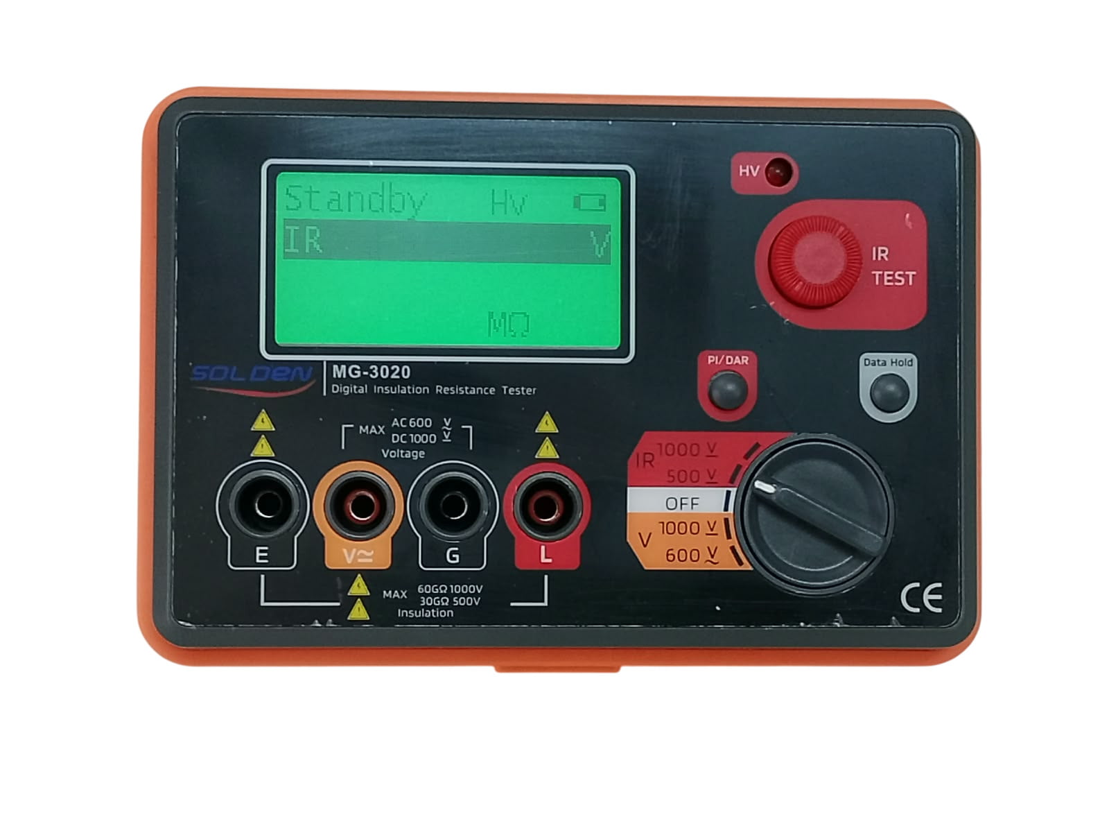 Megômetro (60GΩ /1KV) - TESTE PI E DAR - SOLDEN - MG-3020