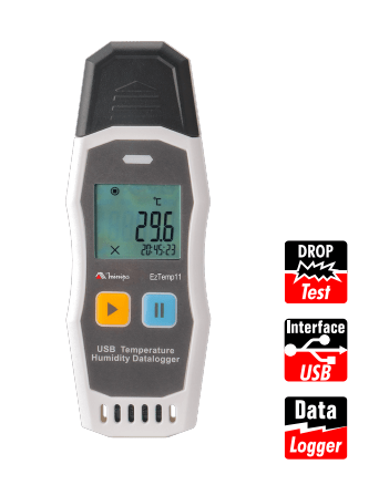 DATA LOGGER (REGISTRADOR DE DADOS) USB-C DE UMIDADE/TEMPERATURA - MINIPA - EZTEMP-11