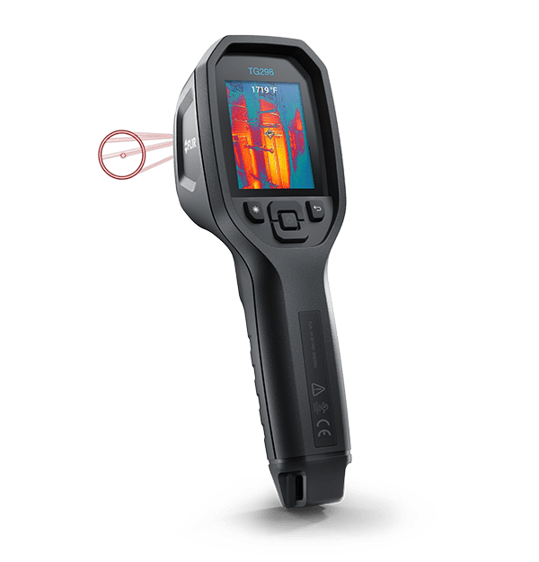 CÂMERA TERMOGRÁFICA PONTUAL 19.200 PIXELS (-25º A +1.080ºC) - CAMPO VISÃO: 44º x 57º c/MSX, LANTERNA - FLIR TG-298