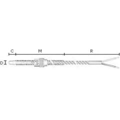 Termoelemento J: Baioneta Ajust Peq-1,5m  Máq Plástica  Itest - TCWPI-1,5-P