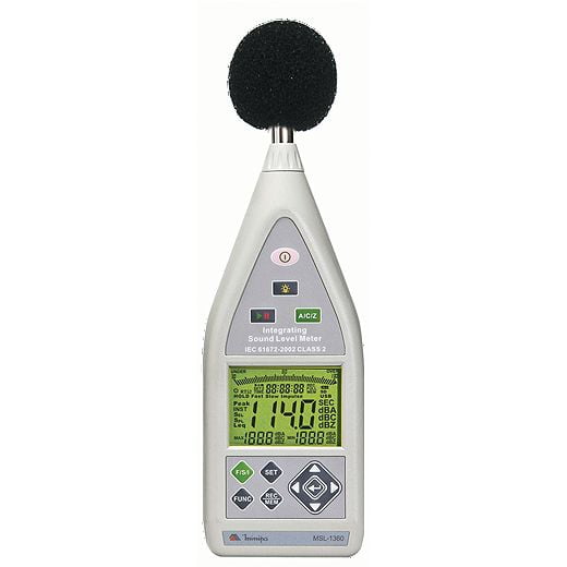 Decibelímetro - Tipo 2  c/ Data Logger - USB - SPL/LEQ/RT60 - Microfone destacável e Atende a Norma de Inspeção Veicular - Minipa  MSL-1360