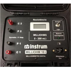 Miliohmímetro Instrum  MILLI-OHM-10 (200miliohms / 11A) - p/ Ensaio de Contin, de Aterramento - Port 371-2009