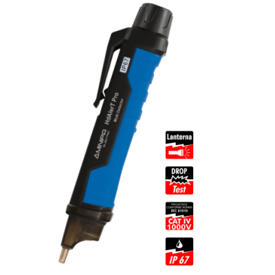 Detector de Tensão s/ Contato (24 a 1000 VAC) CAT IV Minipa HdAlerT-Pro