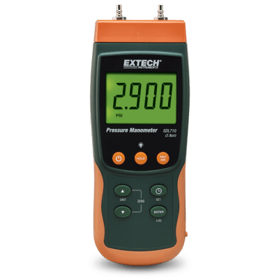 Manômetro de pressão diferencial/Registrador de dados - Extech - SDL-710